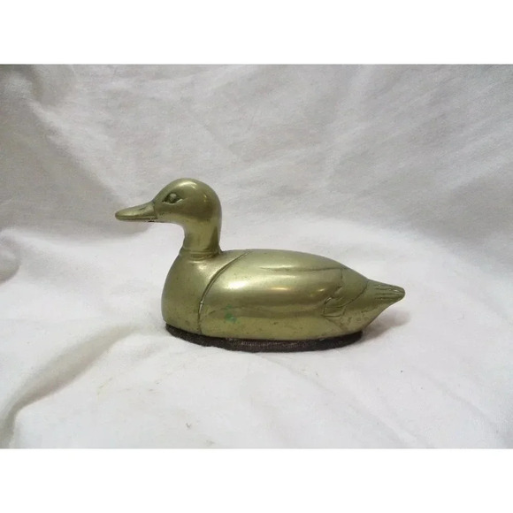 Brass Mallard Duck cabin décor home mid century modern father gift bird lover - Picture 1 of 6